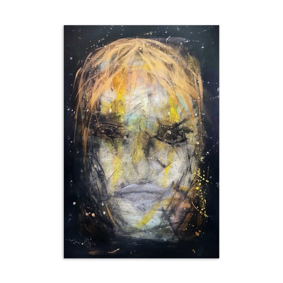 Postkarte Horror Gemälde Universum Porträt