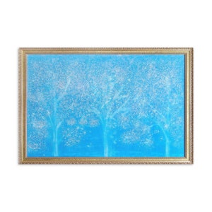 Cartolina d'arte Giardino turchese - Stampa pittorica - Riproduzione artistica - Paesaggio panoramico della natura - Regalo della natura - Impressione della natura