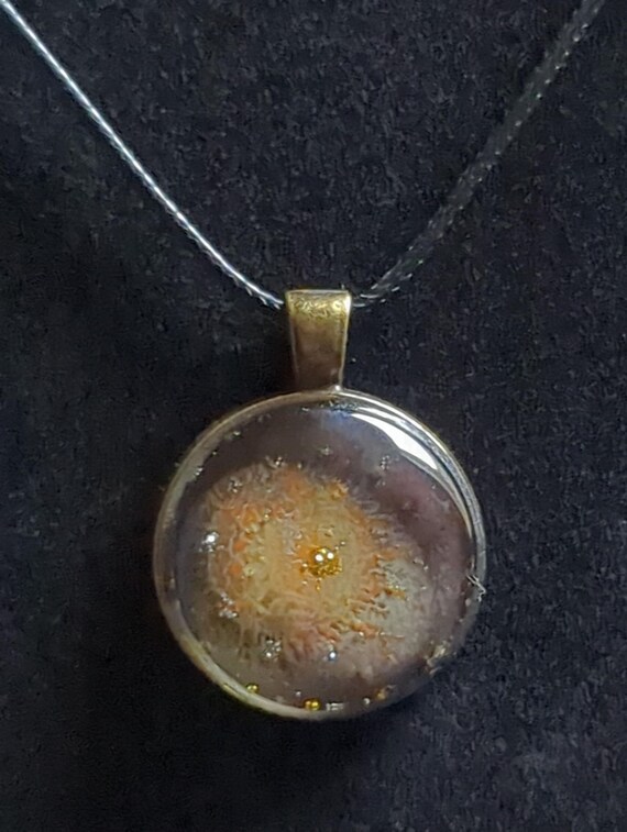 Dark brown unisex pendant by Maria Marachowska