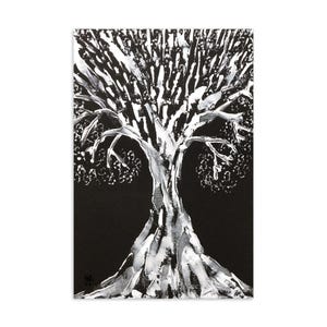 Dipinto di cartolina Albero bianco
