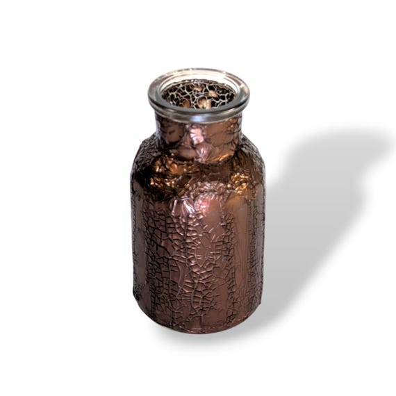Bronze Vase mit Glasmalerei, 125ML Suncatcher von Maria Marachowska