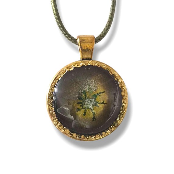 Handmade Unique Gold Pendant by Maria Marachowska 