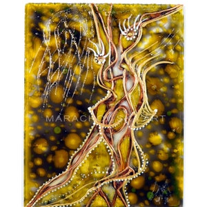 Glass Painting Suncatcher Woman by Maria Marachowska Bild 3