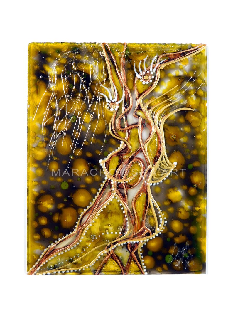 Glass Painting Suncatcher Woman by Maria Marachowska Bild 3