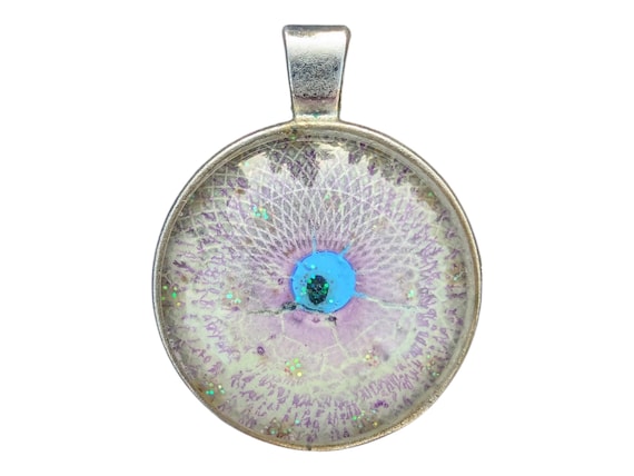 Gemälde Glasanhänger Blauviolett