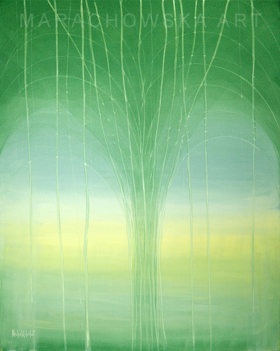 Large Nature Painting Tree - Maria Marachowska