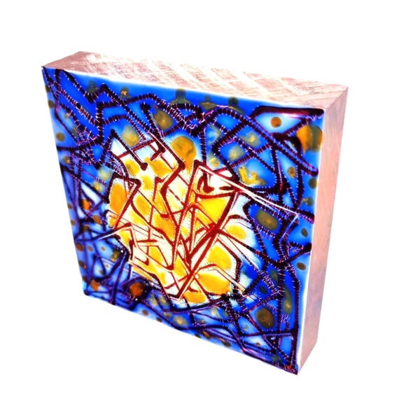 Maria Marachowska's Handgemachte Abstrakte Glasgemälde Skulptur – Einzigartige Kunstwerke für kreative Seelen