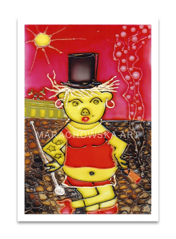 Kunstpostkarte Bär, hochwertiger Druck von "Berlin Bear 1920"