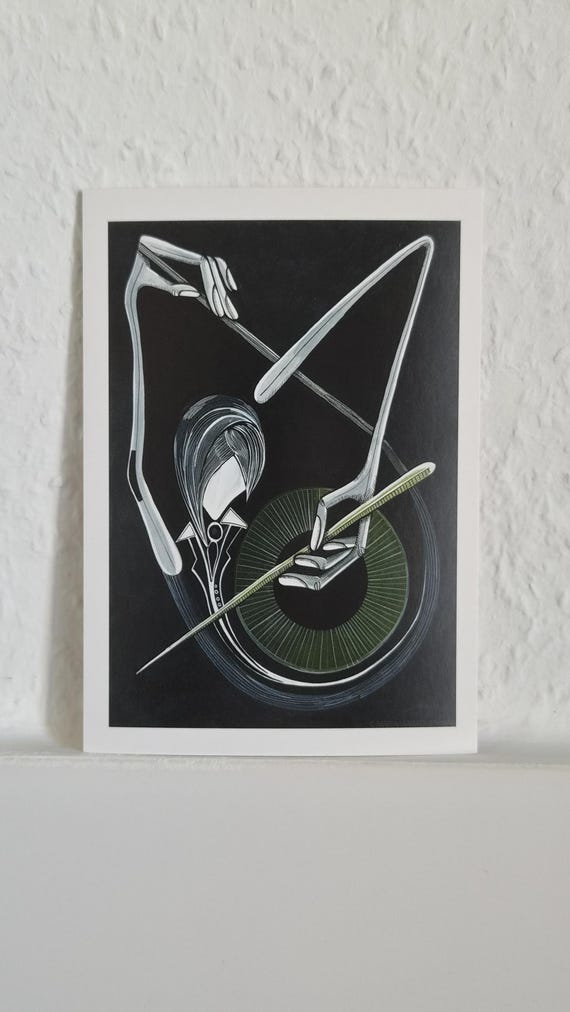 Postkarte Gesichtsloser Musiker