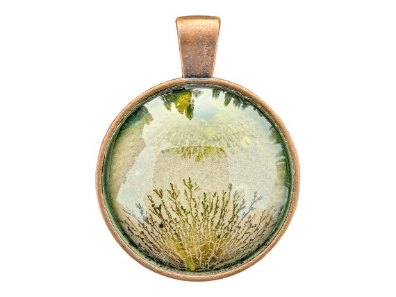 Green Pendant Necklace Painting