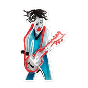 Pegatinas sin burbujas pintura guitarrista - pegatinas de impresión artística - pegatinas de música - pegatinas de música - pegatinas de música - pegatinas de coche música