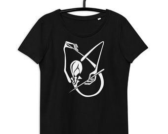 Eco t-shirt for women musicians - music motifs t-shirts - violin t-shirt - Art Clothing - Bio T-shirt - Music T-shirt