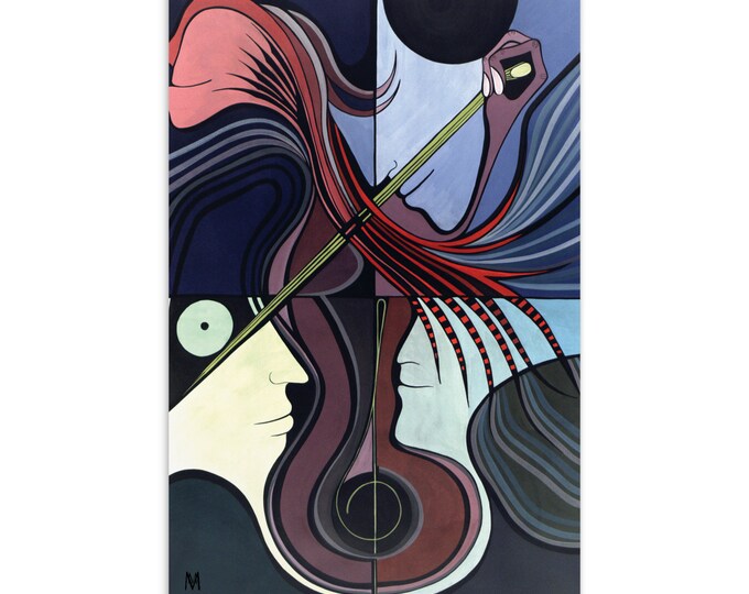 Music Postcard Cello - Original Painting Postcard - Postcards Music - Postcard Cello - Postcards Cello - Postcard Cellist