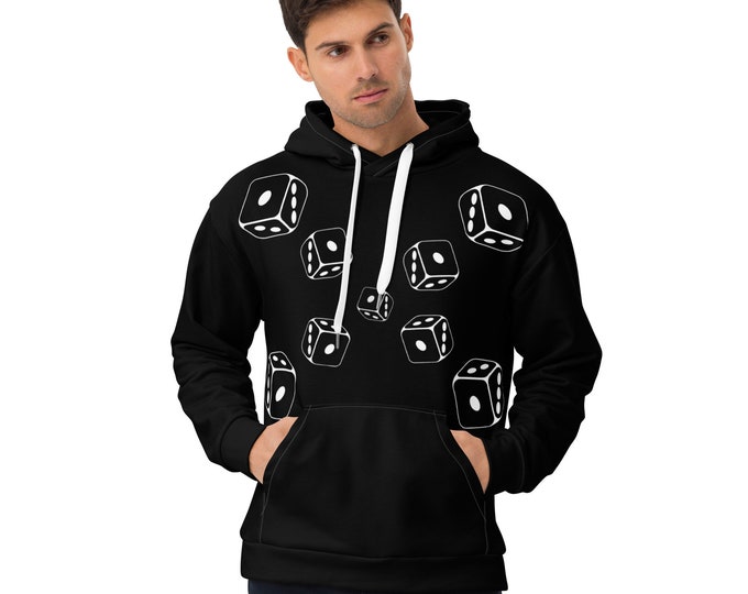 Unisex hoodie game dice - sweater dice games - games with dice sweater - game dice design sweater - optical sweaters