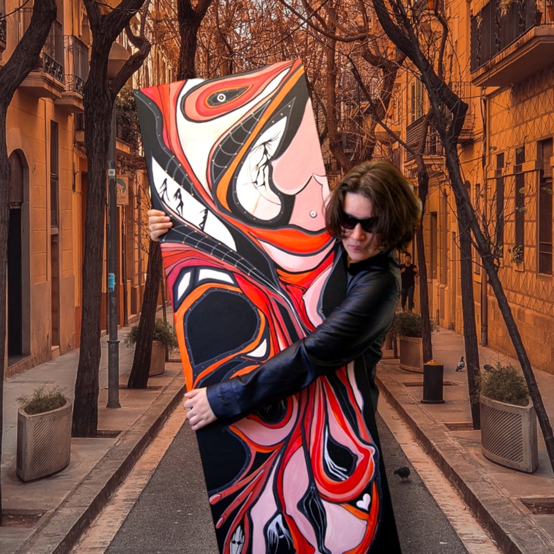 Surreal Painting Woman - Etsy