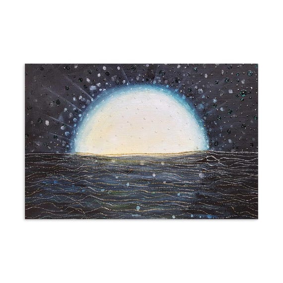 Kunstpostkarte Mond