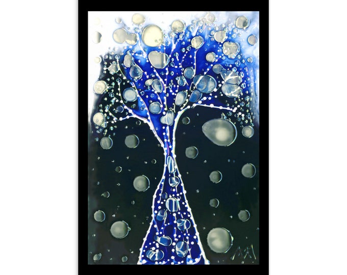 Nature postcard "Night Tree" - reproduction of the original painting by Maria Marachowska