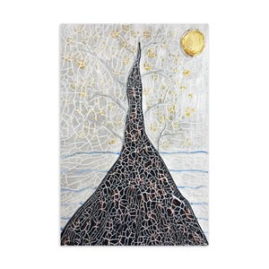 Cartolina Albero Nero - Stampa con Motivo Paesaggio - Cartoline con Dipinti di Paesaggi - Immagini con Paesaggi - Paesaggio Moderno