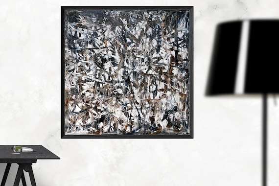 Großes abstraktes expressionistisches Impasto Ölgemälde