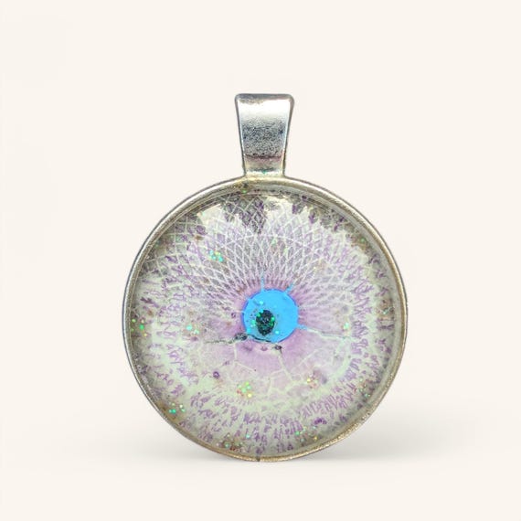 Gemälde Glasanhänger Blauviolett