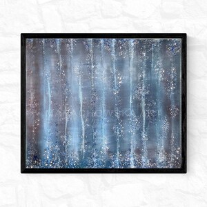 Original Painting Blue Water Trees