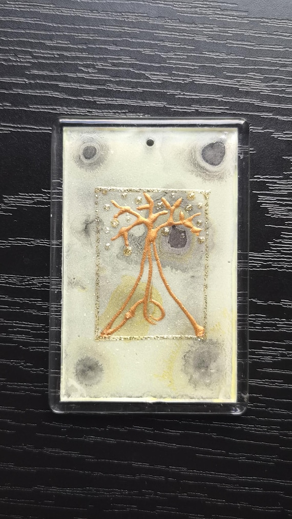 Exklusiver Glasgemälde-Kühlschrankmagnet, 7,7 cm x 5,1 cm