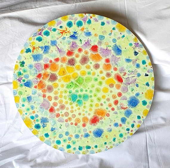 Maria Marachowska Leuchtendes Wandgemälde – Einzigartiges 40x40 cm Kunstwerk für inspirierende Raumgestaltung