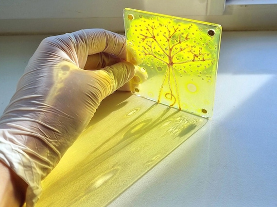 Maria Marachowska Glasmalerei Magnet Goldbaum