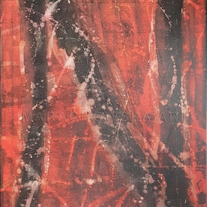 Timeless Abstract Painting &quot;Red Universe&quot; on Premium 300g Canvas – Elevate Your Space with Maria Marachowska&#39;s Stunning Artwork