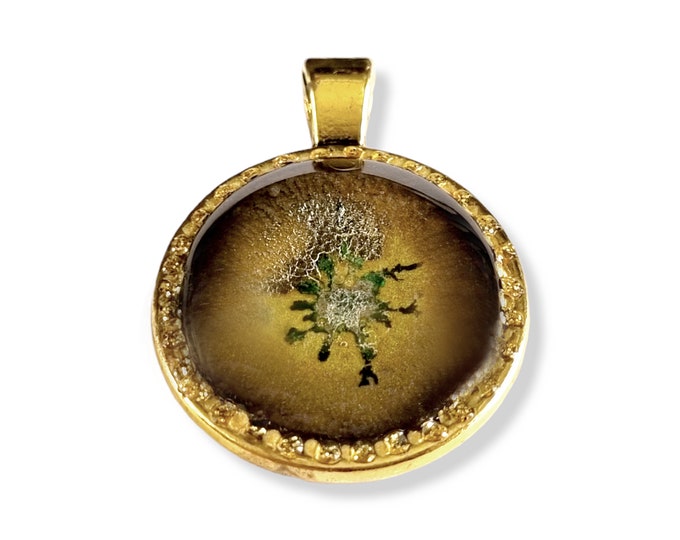 Handmade Unique Gold Pendant by Maria Marachowska