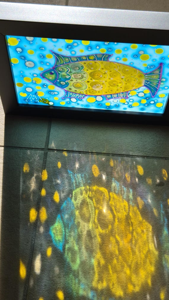 Glasgemälde Sonnenfänger Fisch