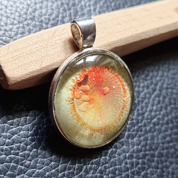 Orange Pendant Painting by Maria Marachowska