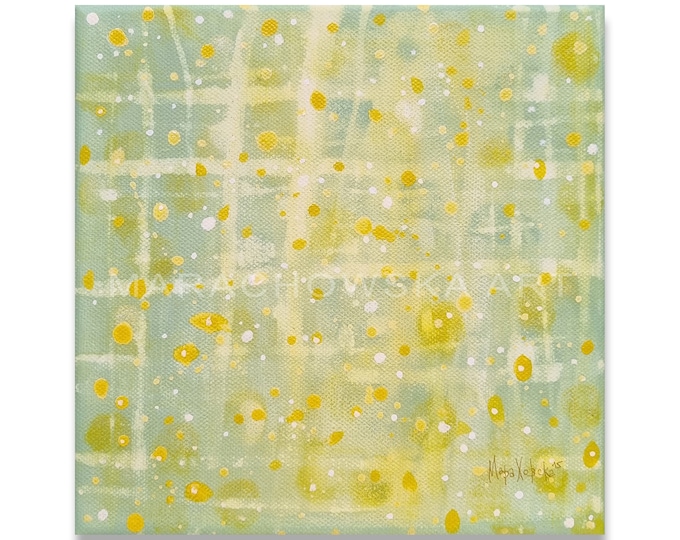 Abstract Painting "Yellow Field" by Maria Marachowska