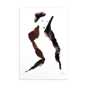 Peinture de carte postale femme