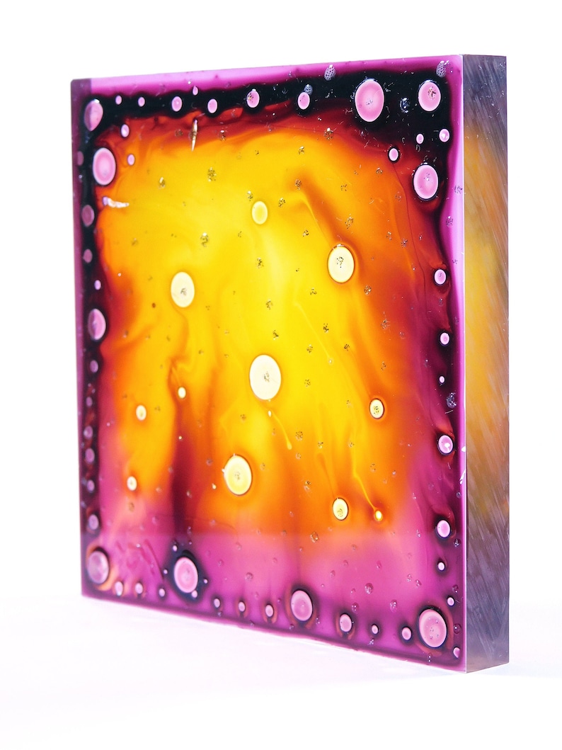 by Maria Marachowska Suncatcher Fire Fire Painting Original Painting Fire Glass Artwork Fire Glass Sculpture Fire Glass Painting Fire
