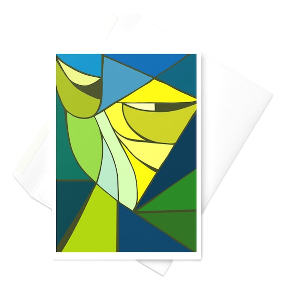 Greeting card cat with envelope by Maria Marachowska