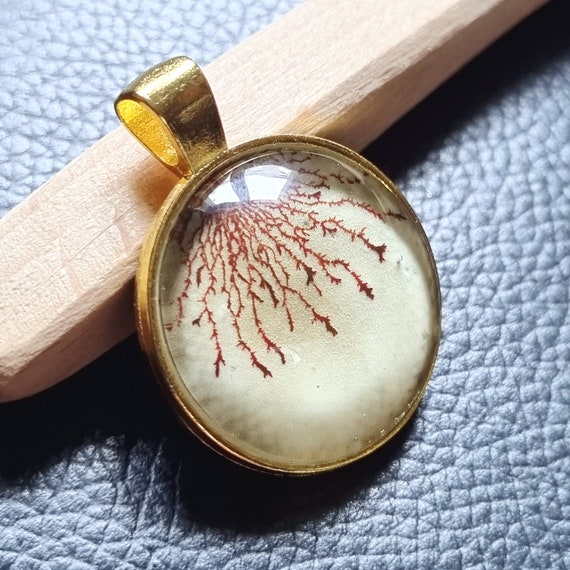 Handmade Red Art Pendant 
