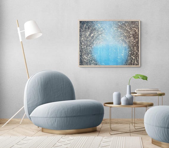 Kunstvolle Küstenansicht: Handgemaltes Acrylgemälde auf Leinwand von Maria Marachowska – Ideal für Strandliebhaber!