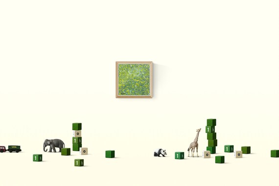 Abstract Painting Green Field