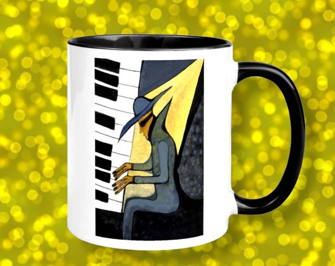 Art Mug Pianist by Maria Marachowska