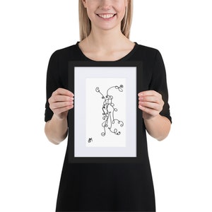 Framed Poster &quot;man&quot; (30x21 Cm) Featuring Reproduction Of Original Drawing By Maria Marachowska