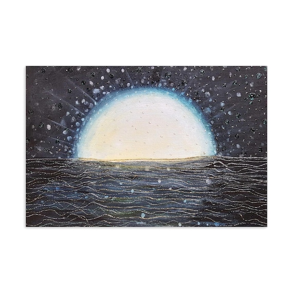 Kunstpostkarte Mond