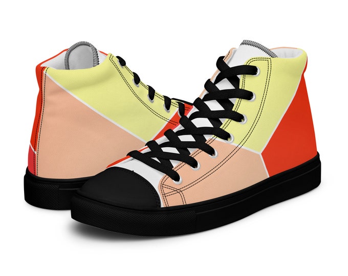 Men’s high top canvas shoes harlequin