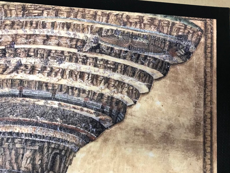 La carte de l'enfer de botticelli paillasson Etsy