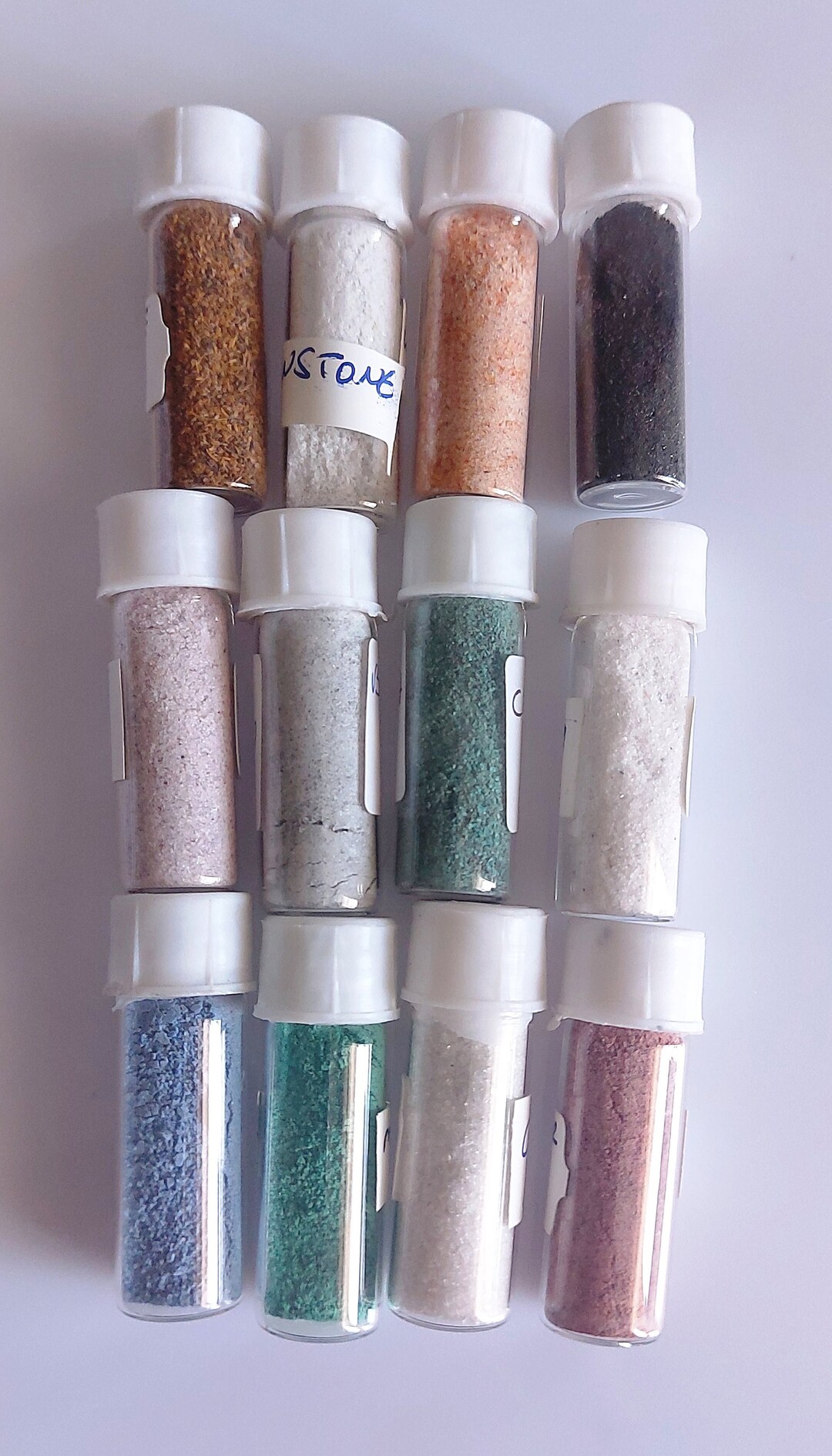 Natural Gemstone Powder Set: 12 Colors for Nail Art, Wood Inlay, and ...