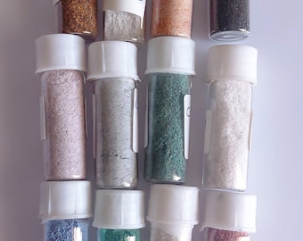 Set of Natural Gemstone Powder dust Natural Color Pigments for Nail paint, Scrub, Nail Art, Painting, Healing, wood inlay, candle making