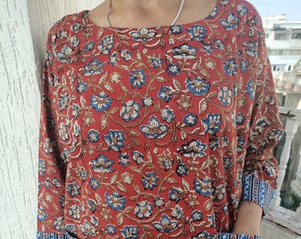 Baumwoll Top,Sommer Top,erdige Tunika,Geschenke für sie,Baumwoll Tunika,Boho Top,