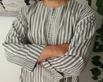 Caftano di cotone da uomo, caftano da uomo, vestaglia estiva da uomo, abbigliamento da spiaggia da uomo, copertura da bagno da uomo, vestaglia boho, regali per lui, abbigliamento da uomo boho