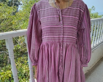 Striped cotton dress, summer boho dress,beachwear,resort wear,mother's day gift,mom Postpartum gift,summer dress,cotton dress