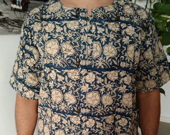 Mens relaxed fit shirt,cotton shirt,men's boho shirt,men's resort wear,men's casual shirt,father's day gift,Christmas gift,gifts for him